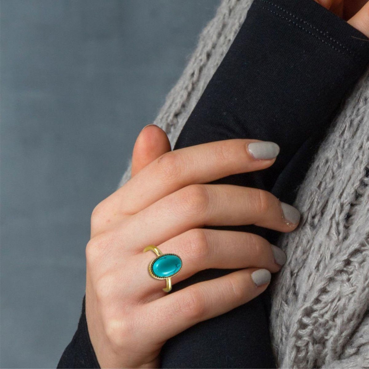 SC BOHEME Bague ajustable SC Bohème ornée d'un onyx noir