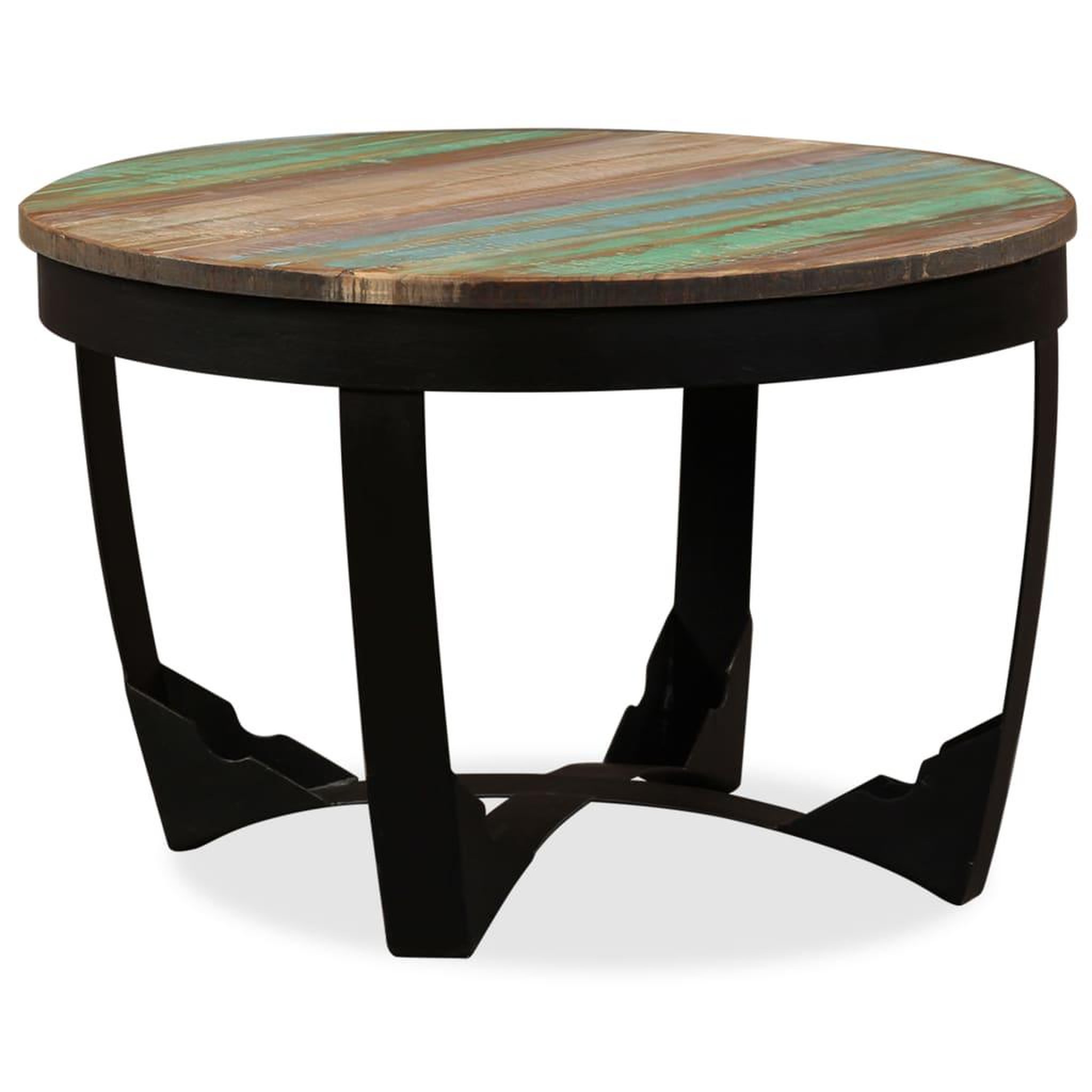 Voir la diapositive 1 : VIDAXL Table basse bois de recuperation massif 60x40 cm