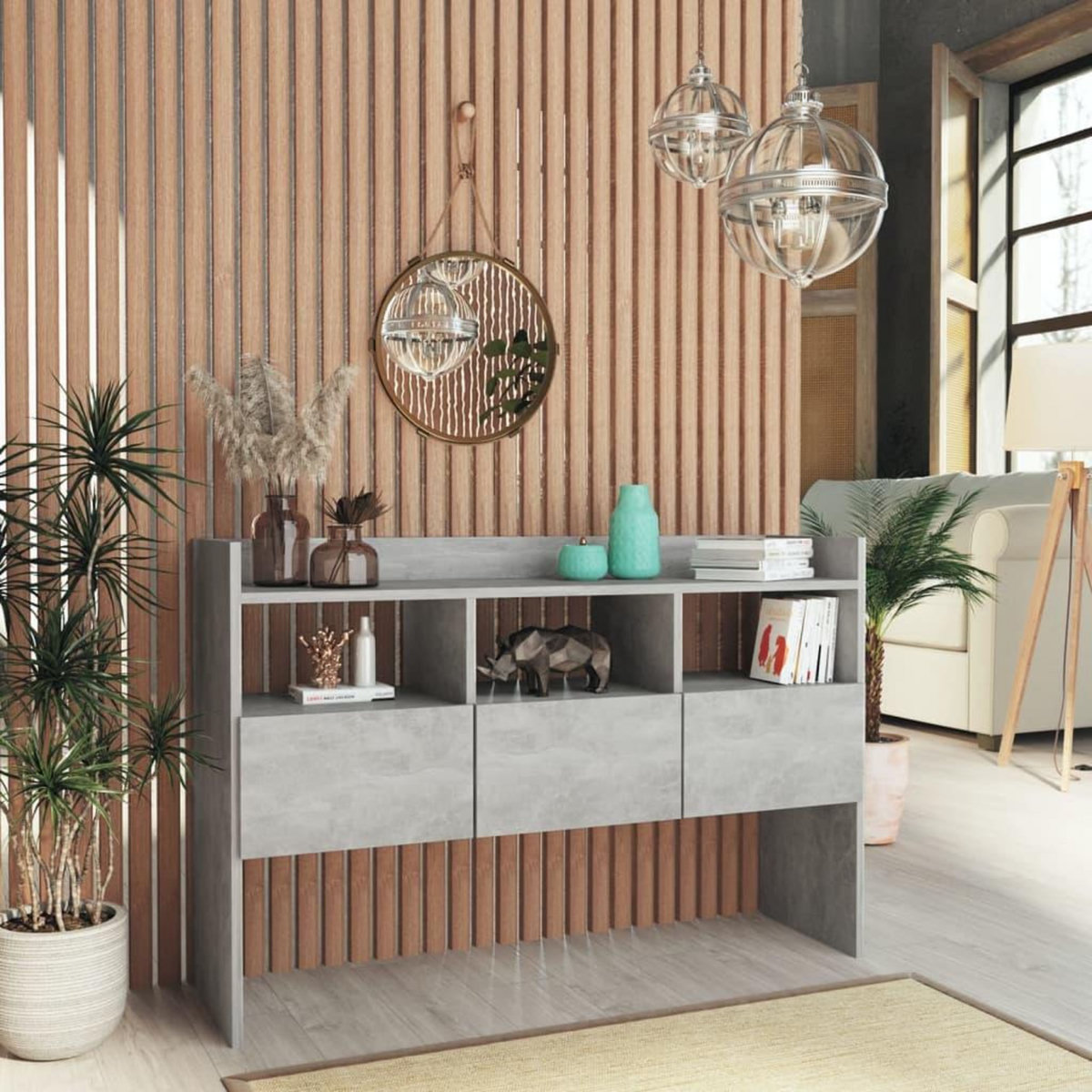 VIDAXL Buffet Gris beton 105x30x70 cm Bois d'ingenierie