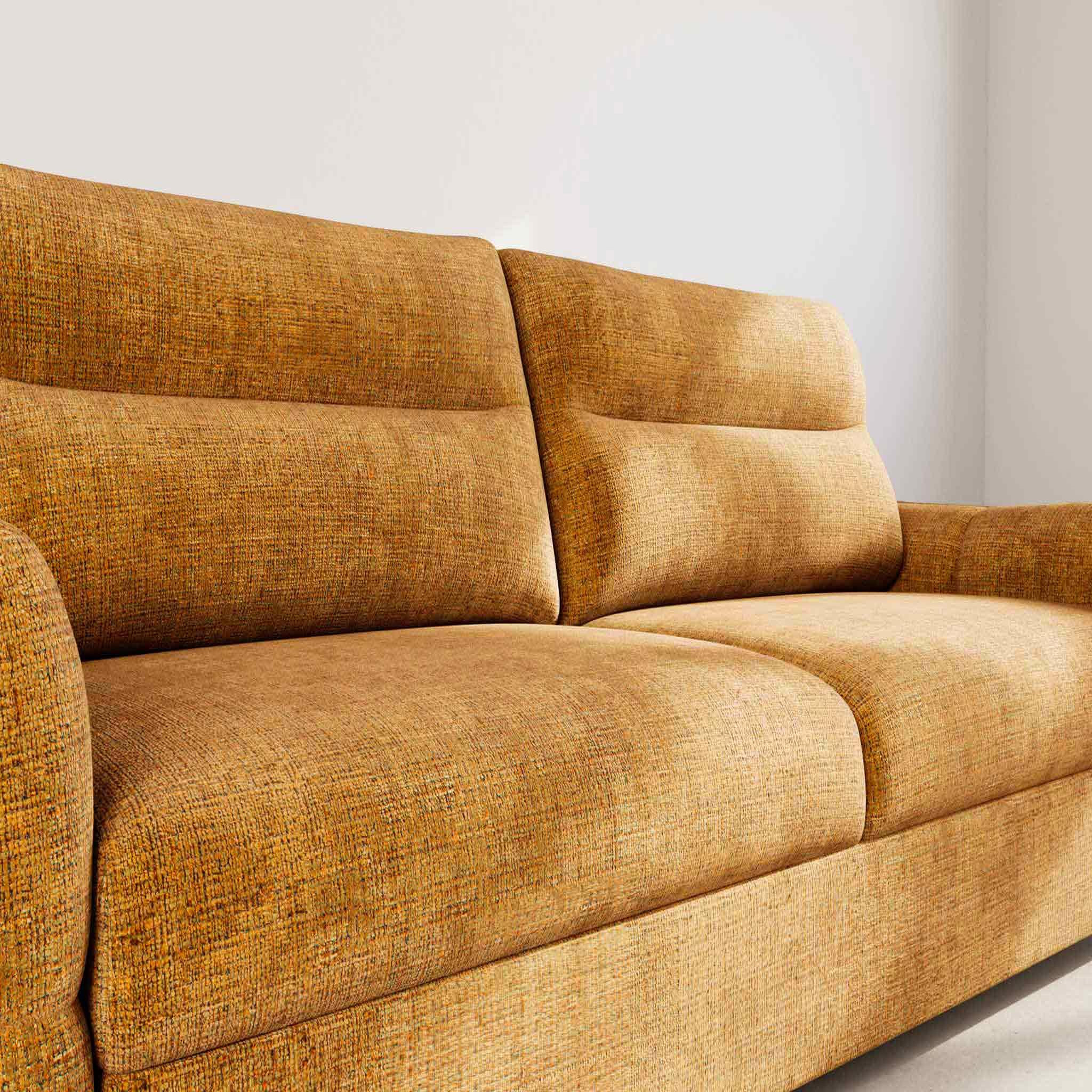 Voir la diapositive 5 : BEST MOBILIER Anatole - canapé droit 3 places convertible avec coffre en velours texturé