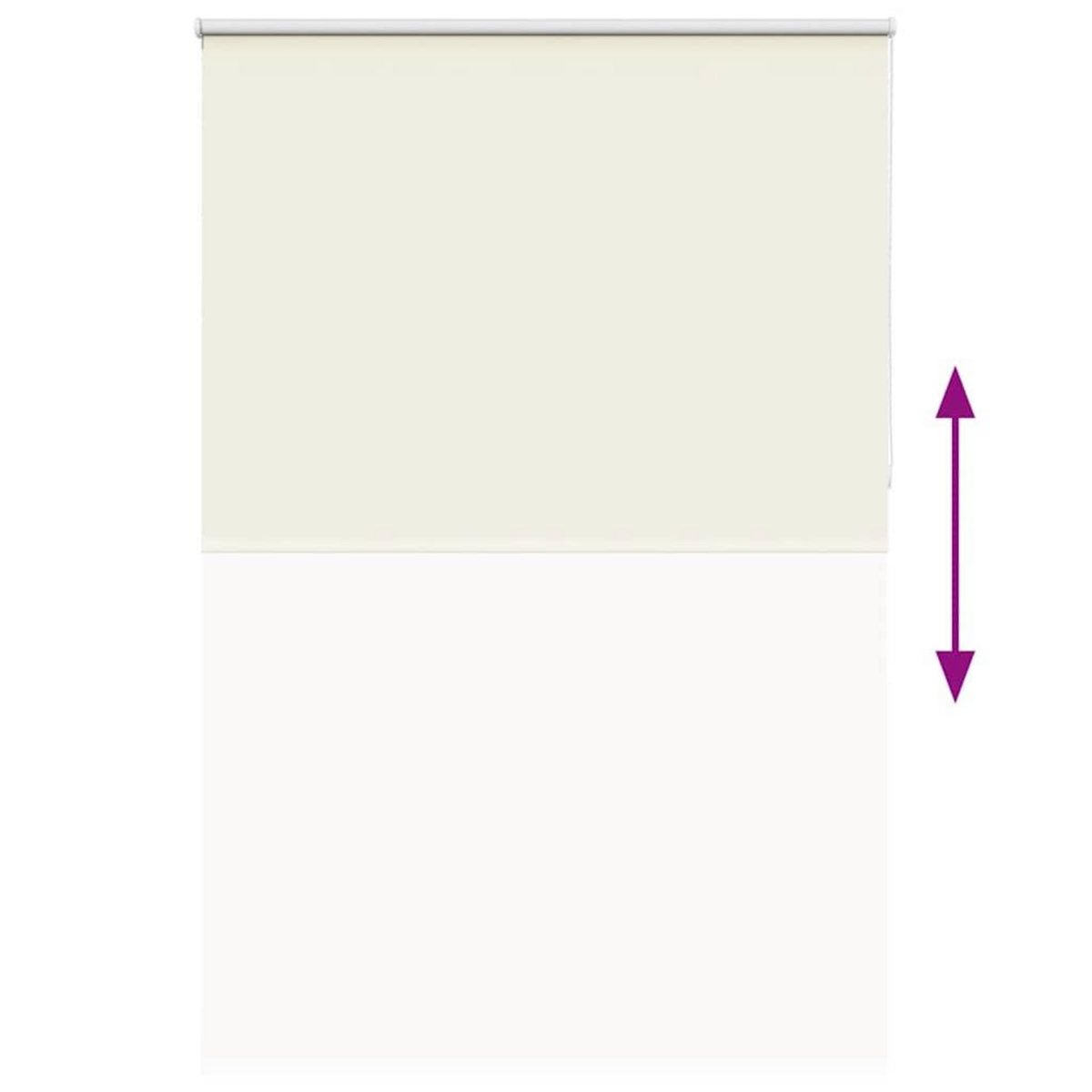 VIDAXL Store enrouleur occultant blanc casse 165x230 cm largeur tissu