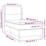 Voir la diapositive 6 : VIDAXL Sommier a lattes de lit matelas LED Marron fonce 80x200cm Tissu