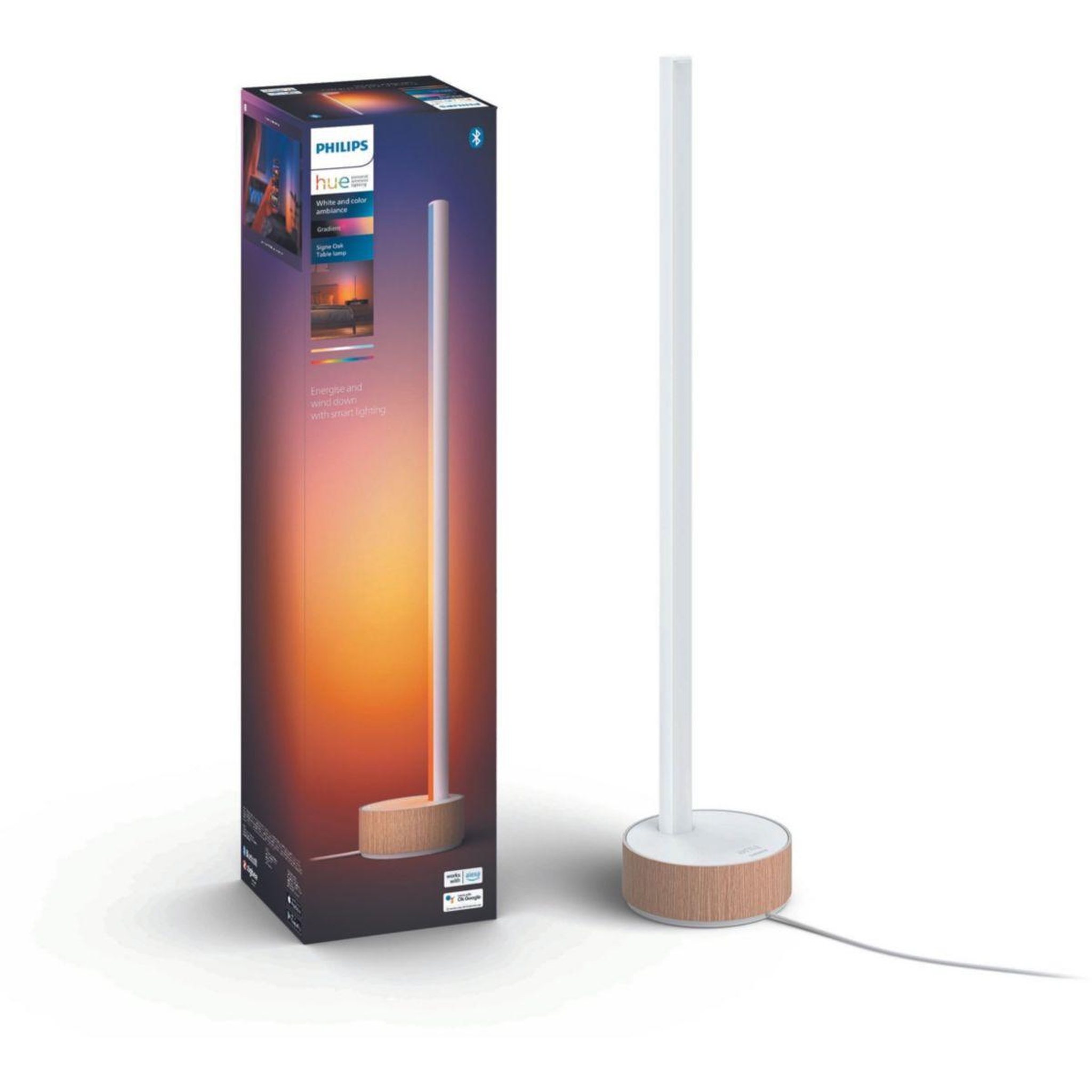 Philips Lampe connectée HUE W&C Gradient Sign Chene