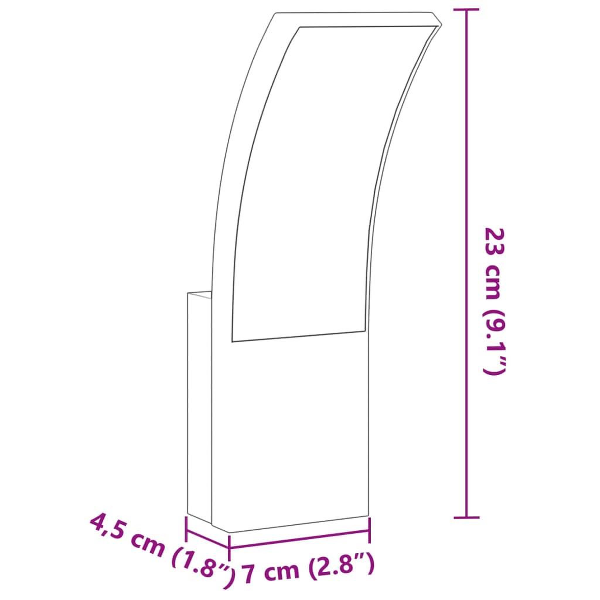 Voir la diapositive 6 : VIDAXL Applique murale LED d'exterieur aluminium moule sous pression