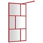 Voir la diapositive 5 : VIDAXL Paroi de douche avec verre ESG transparent rouge 115x195 cm