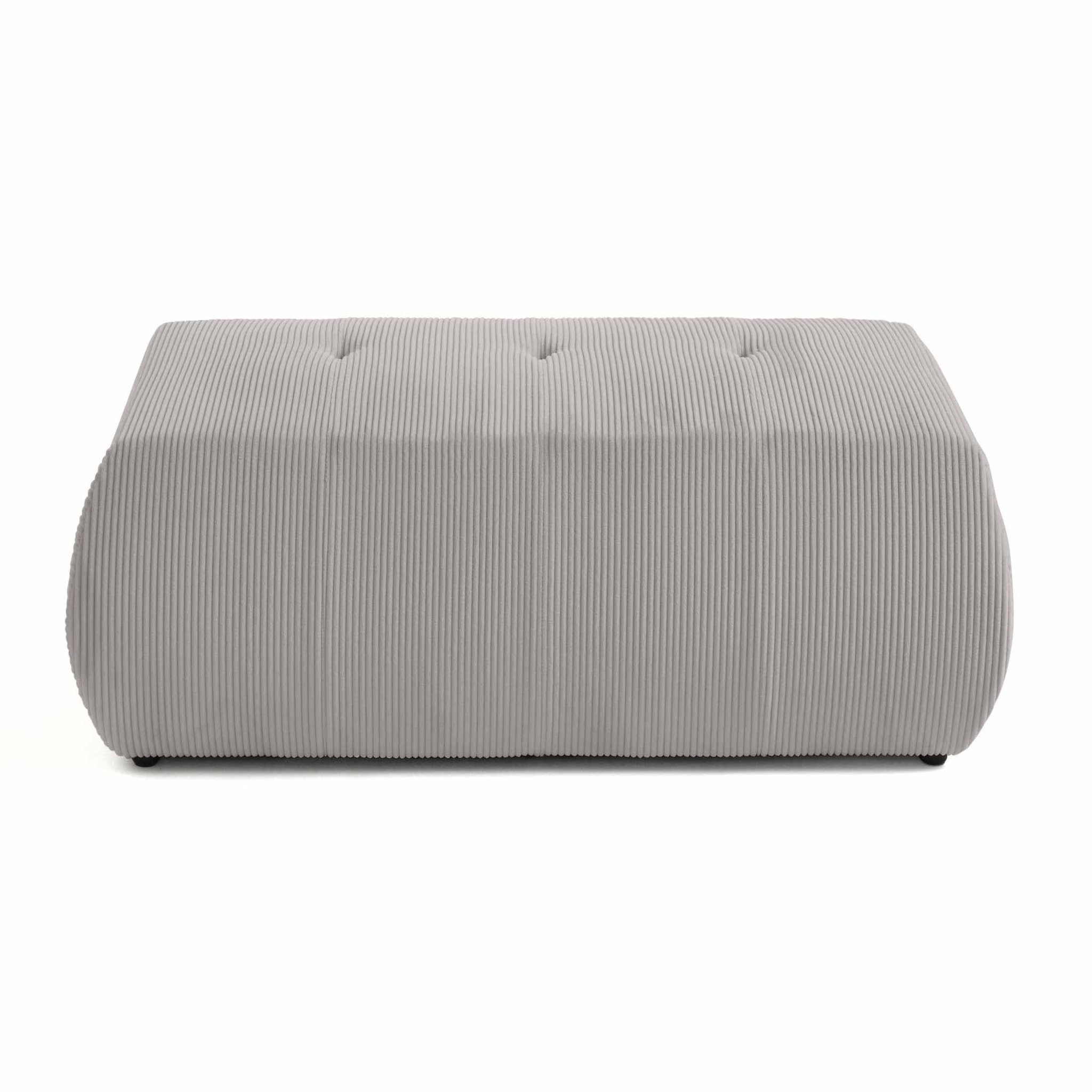 Voir la diapositive 5 : BEST MOBILIER Onyx - pouf d'appoint - en velours côtelé