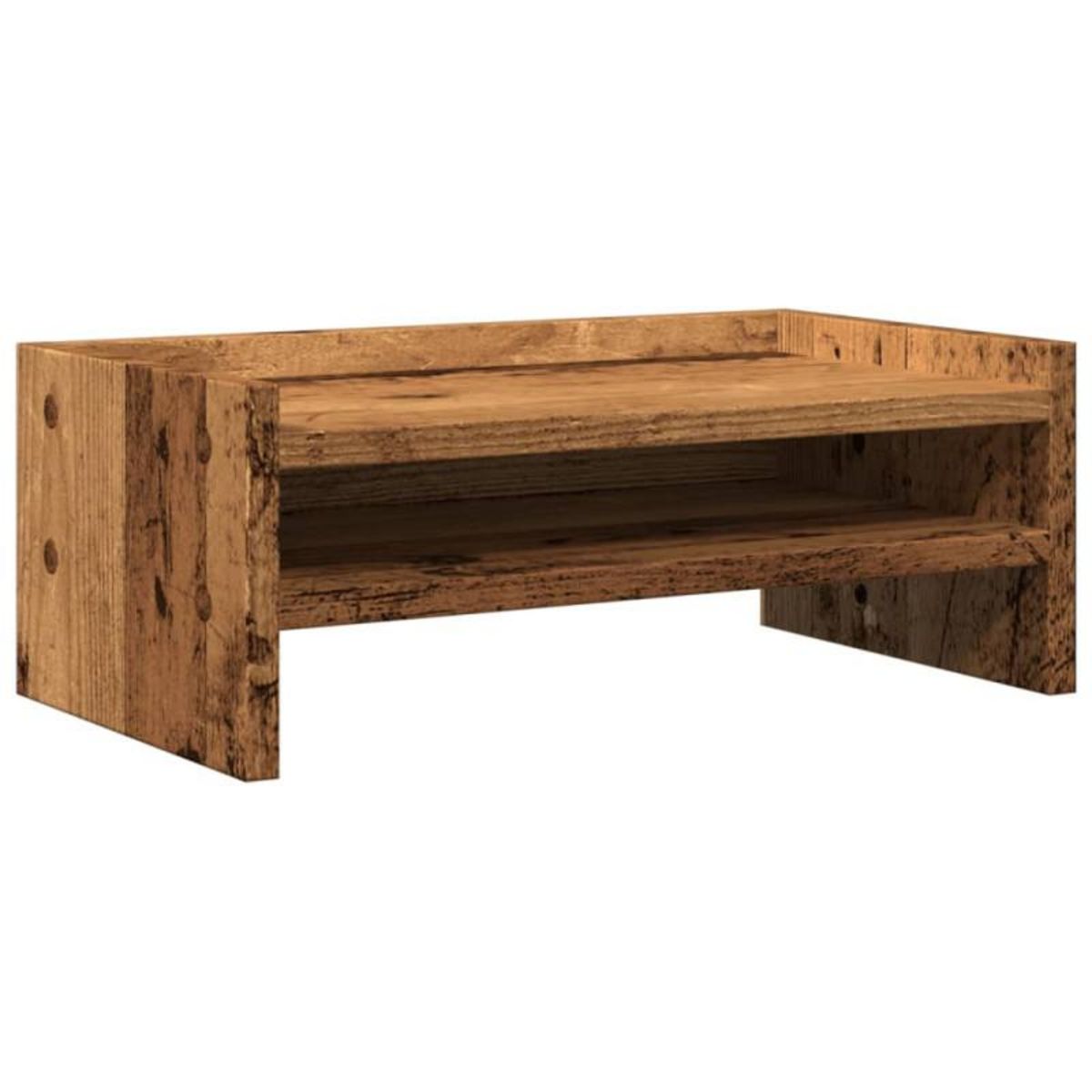 VIDAXL Support de moniteur vieux bois 42x24x16 cm bois d ingénierie