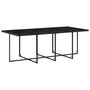 Voir la diapositive 4 : VIDAXL Ensemble a manger de jardin 9pcs coussins noir resine tressee