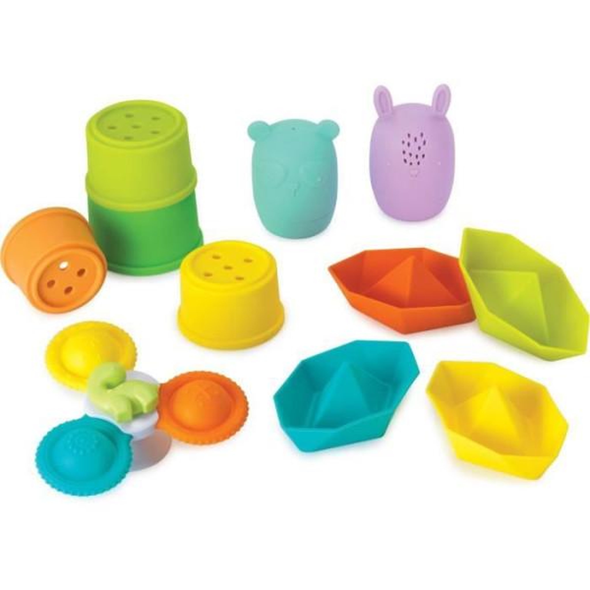 INFANTINO Coffret de bain - INFANTINO - 315341 - 11 pieces - Silicone