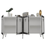 Habitat et Jardin Buffet en bois  Bare  - 150 x 40 x 80 cm - Gris