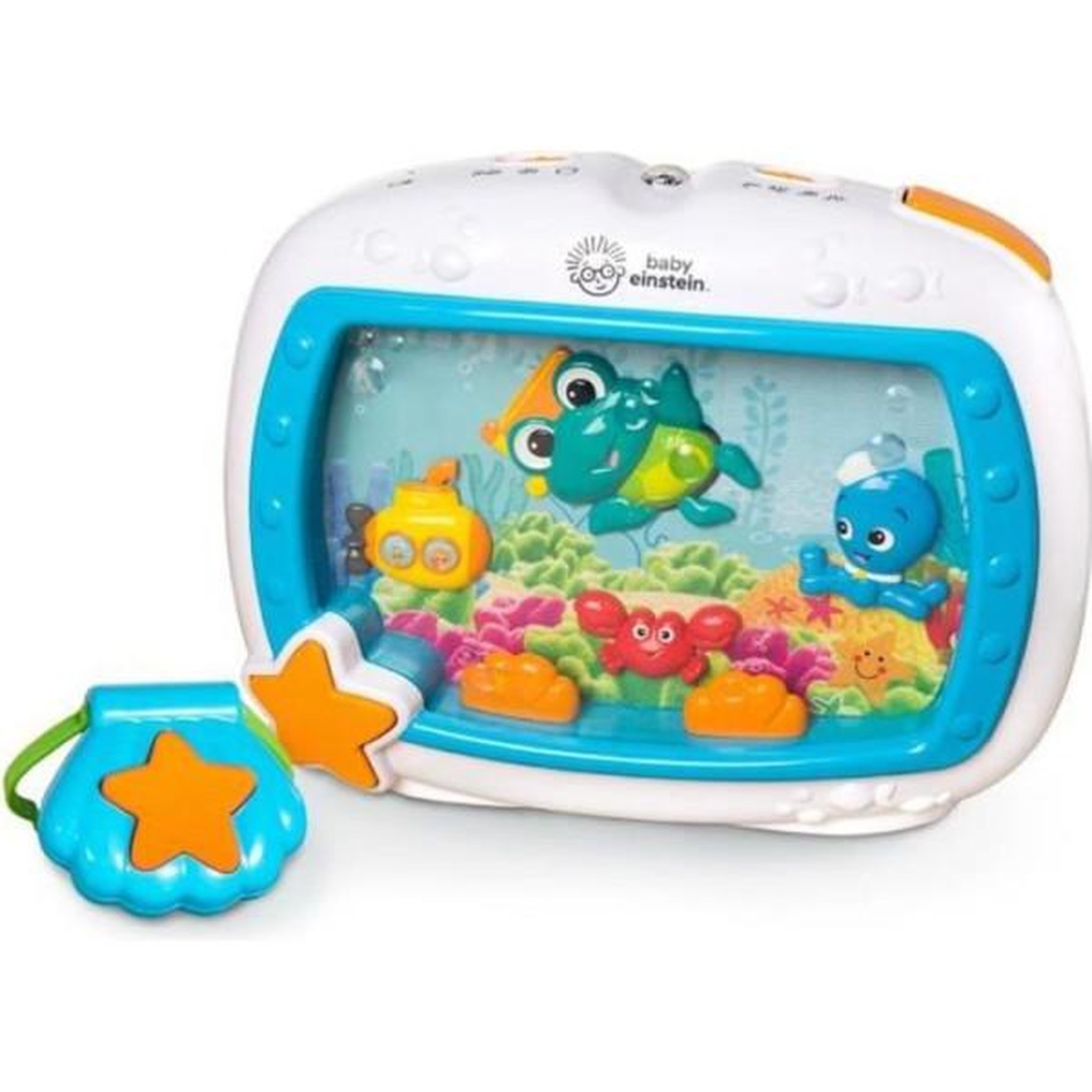 BABY EINSTEIN BABY EINSTEIN Veilleuse - Reves marins - Réglage 25 min lumiere, son, musique ou bruit de l'océan, attache lit, télécommande