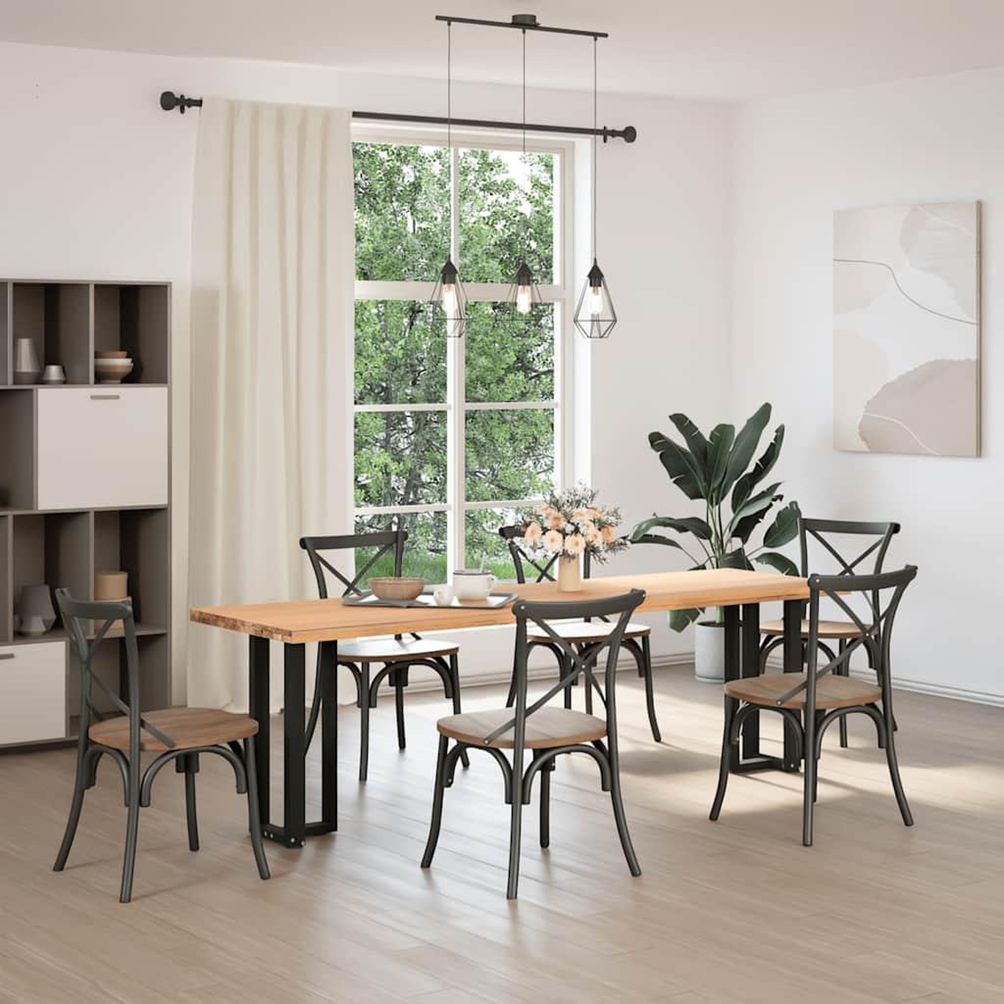 Voir la diapositive 2 : VIDAXL Pieds de table console forme de T 2 pcs noir 25x28x(72-73) cm