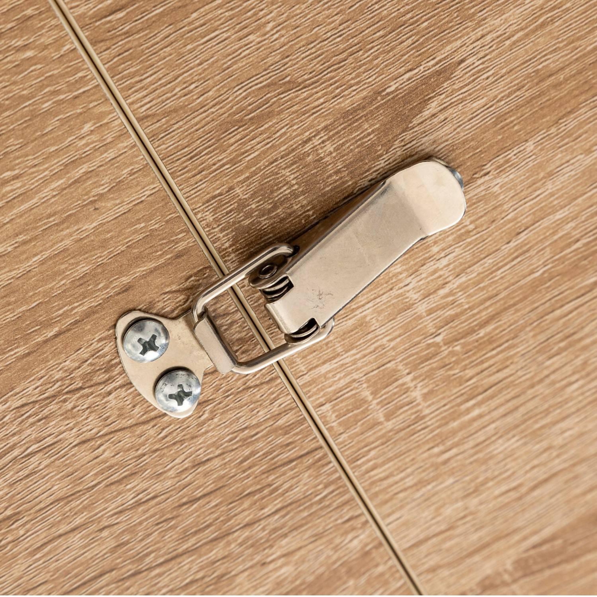 Voir la diapositive 6 : FIVE Table à manger extensible effet chêne pour 6 à 8 personnes aliaj - beige
