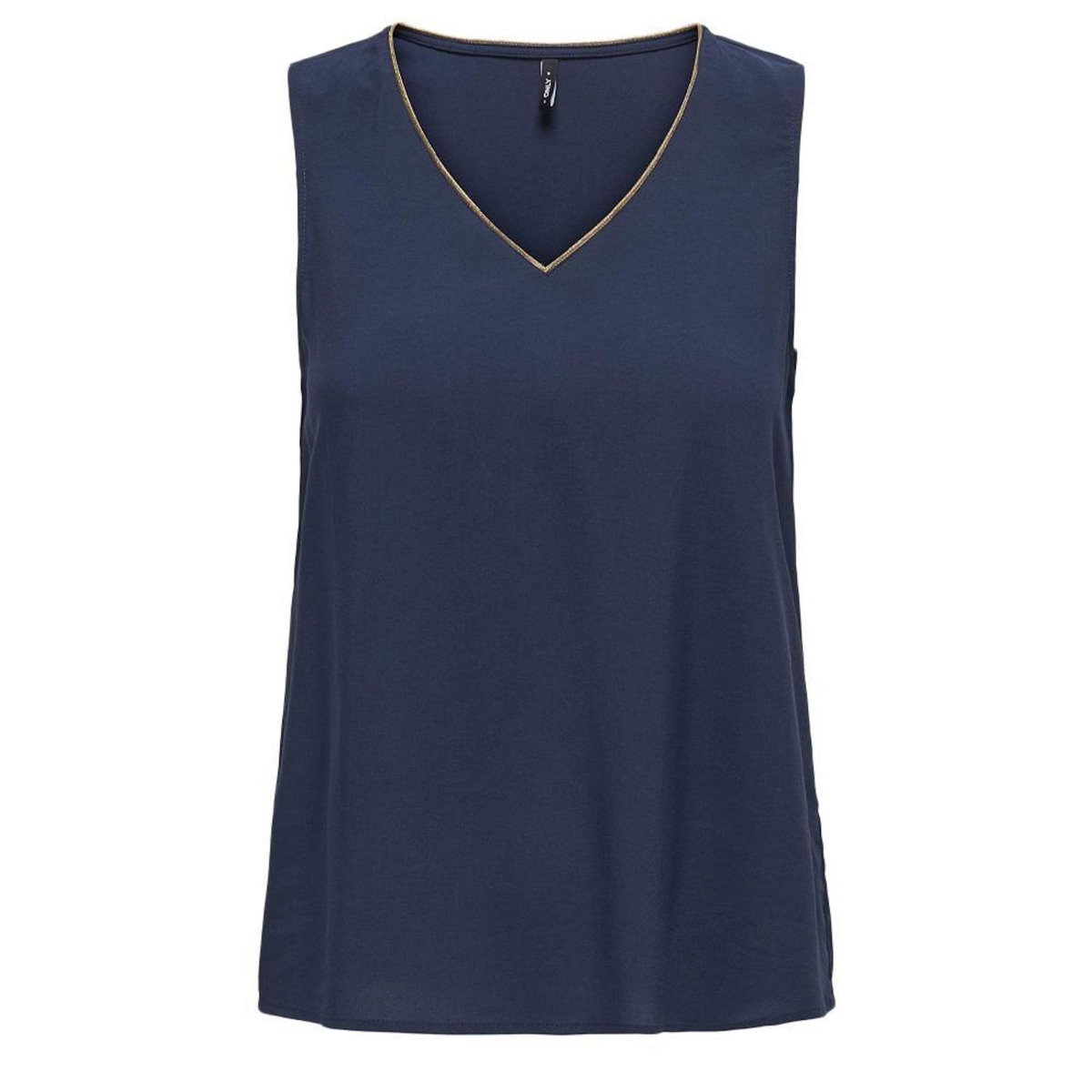 Only T-Shirt Marine/Doré Imprimé Femme Only Onlselina