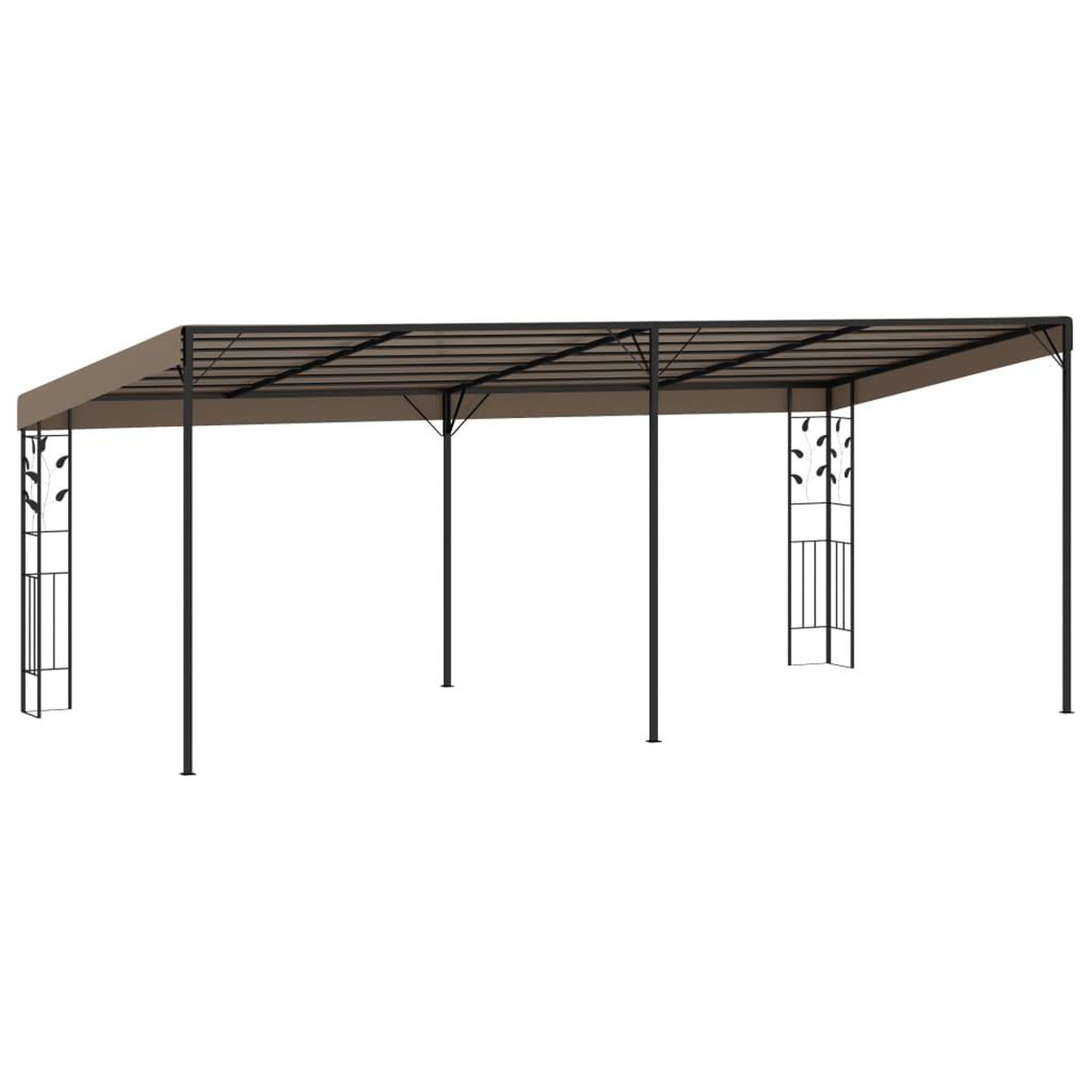 Voir la diapositive 4 : VIDAXL Belvedere mural 6x3x2,5 m Taupe