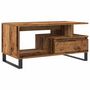 Voir la diapositive 2 : VIDAXL Table basse vieux bois 90x49x45 cm bois d'ingenierie