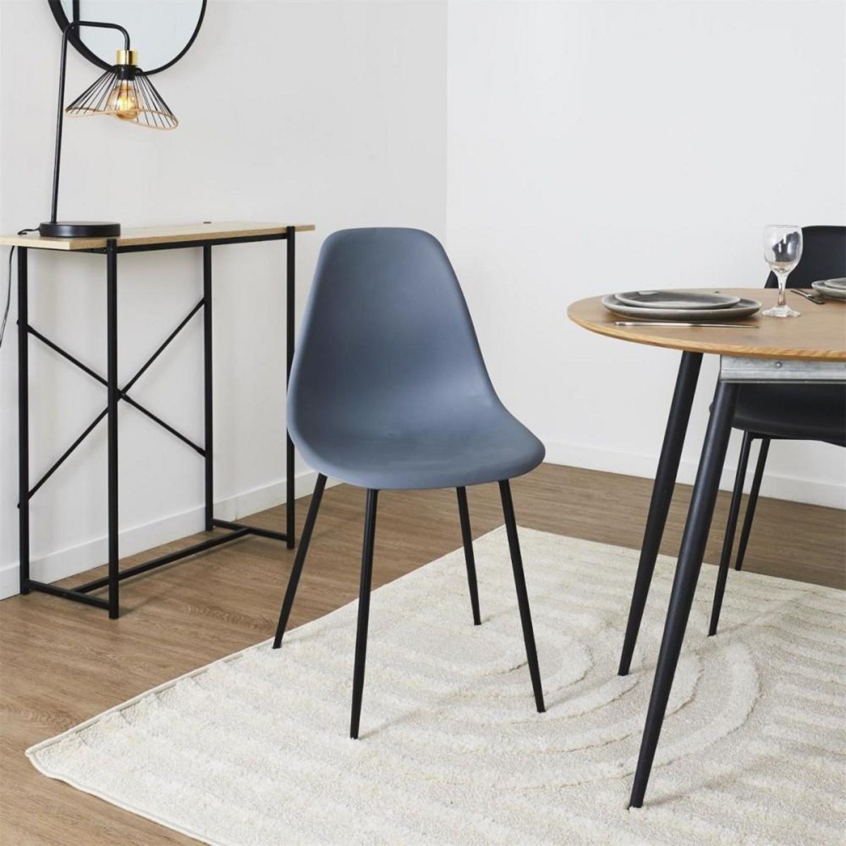 The Home Deco Factory Chaise GUSTAV grise