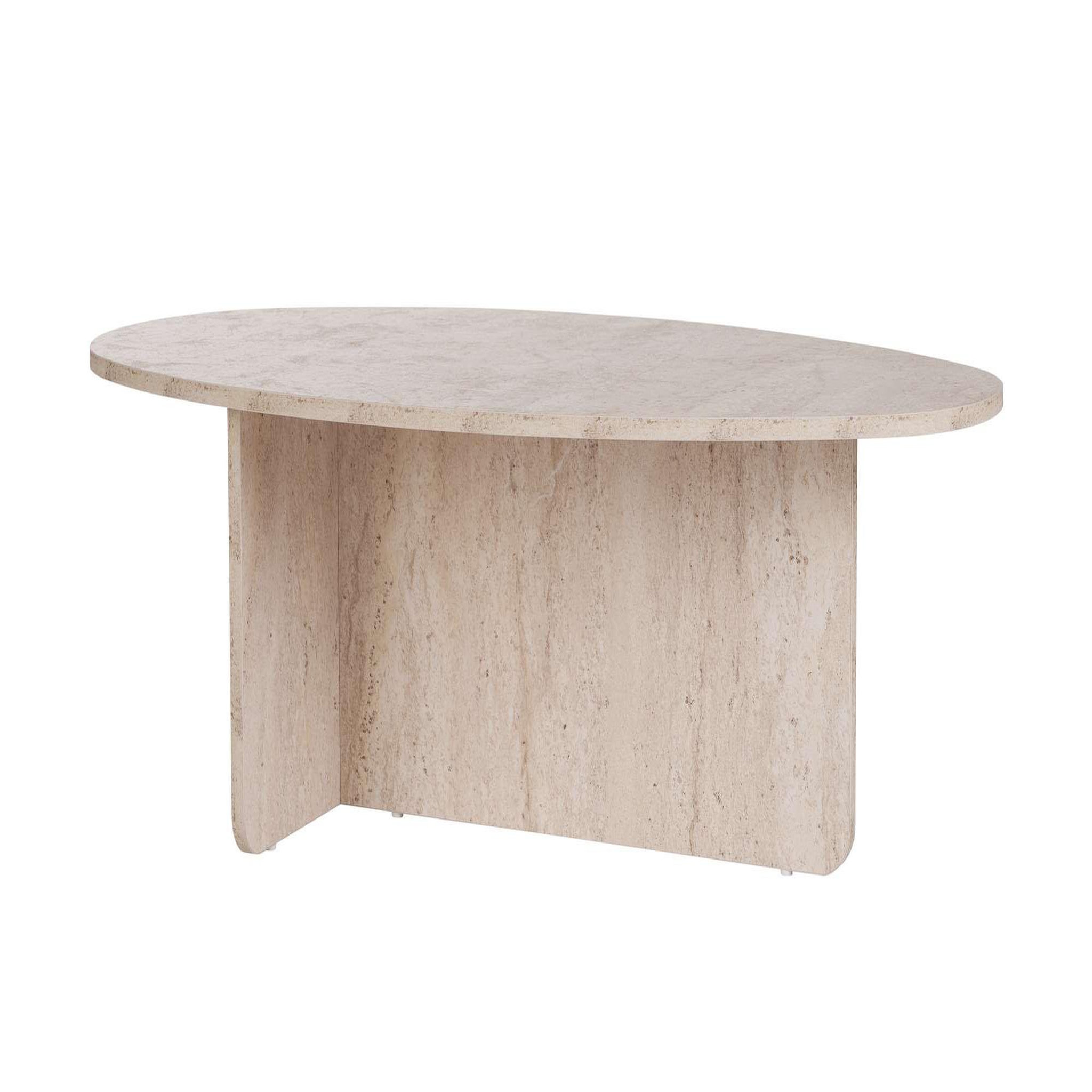 Habitat et Jardin Table basse en bois  orba  - 120 x 65 x 40 cm - travertin