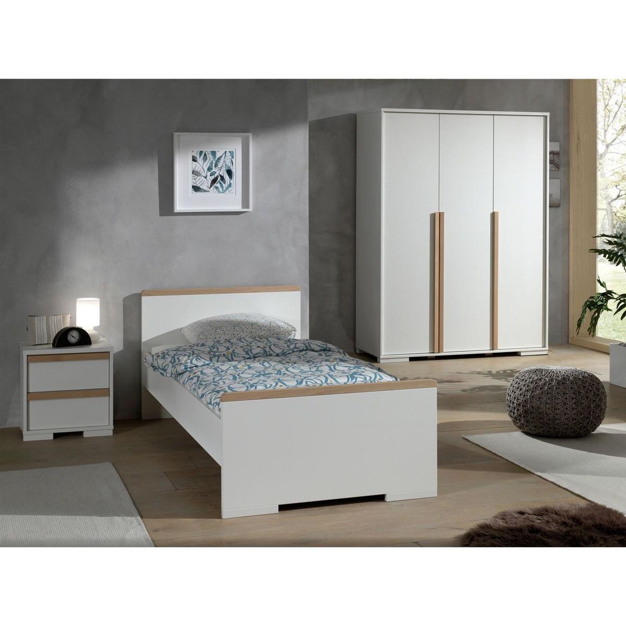 Voir la diapositive 3 : Paris Prix Armoire 3 portes  london  195cm blanc