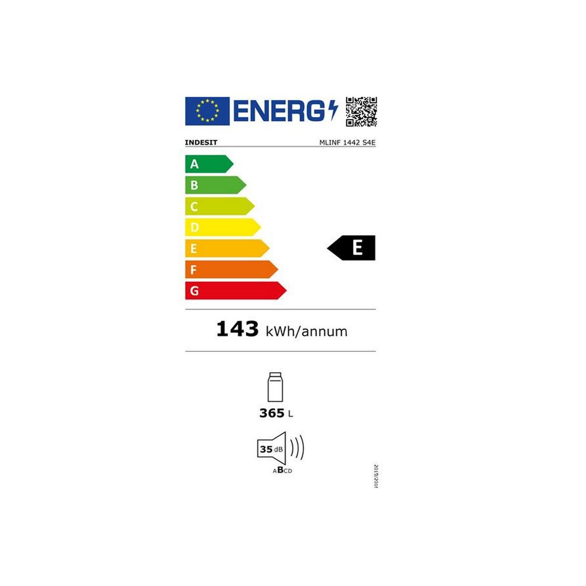 Voir la diapositive 2 : Indesit Réfrigérateur 1 porte 365l 60cm silver - MLINF1442S4E