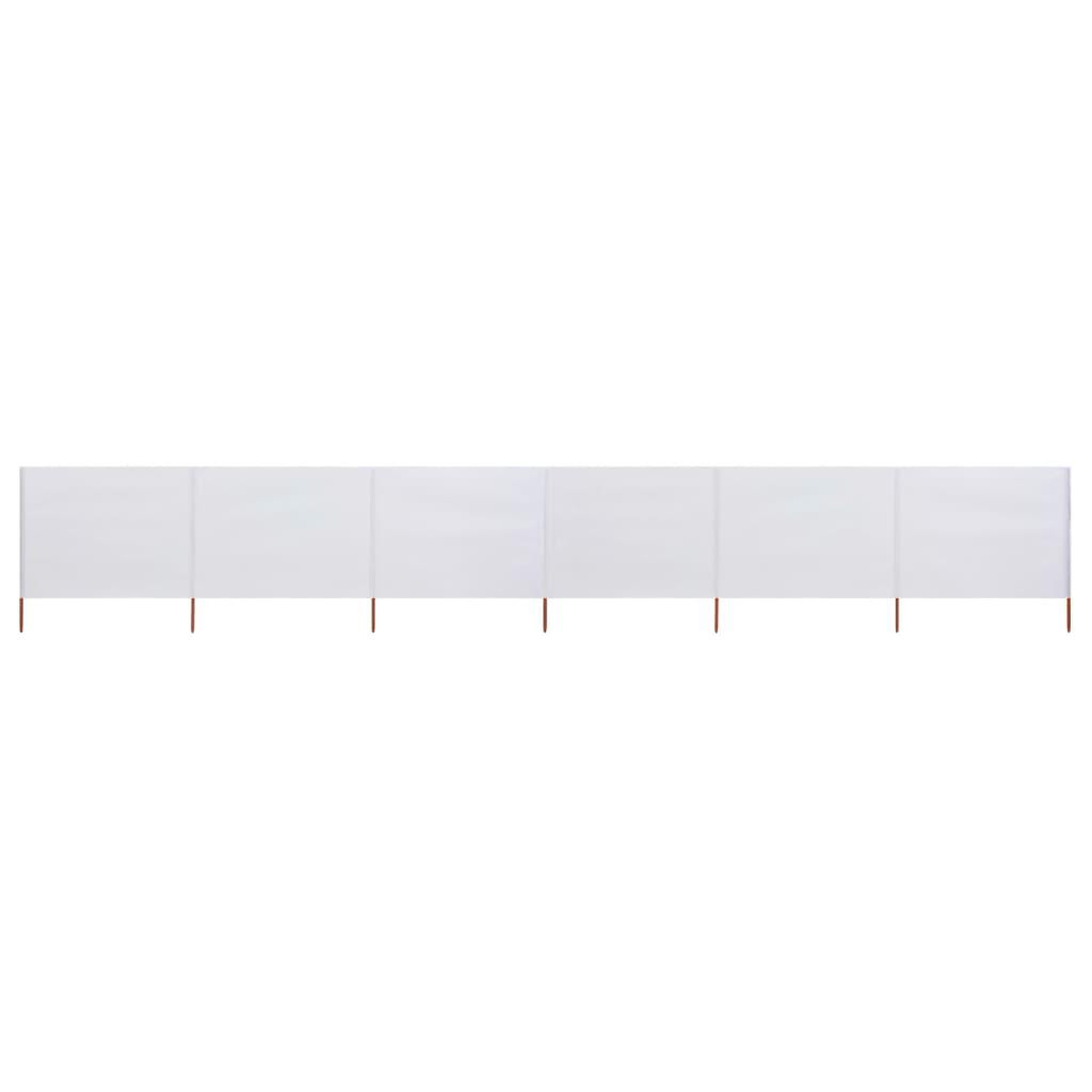 Voir la diapositive 1 : VIDAXL Paravent 6 panneaux Tissu 800 x 160 cm Blanc sable