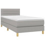 Voir la diapositive 3 : VIDAXL Sommier a lattes de lit avec matelas et LED Gris clair 90x190cm