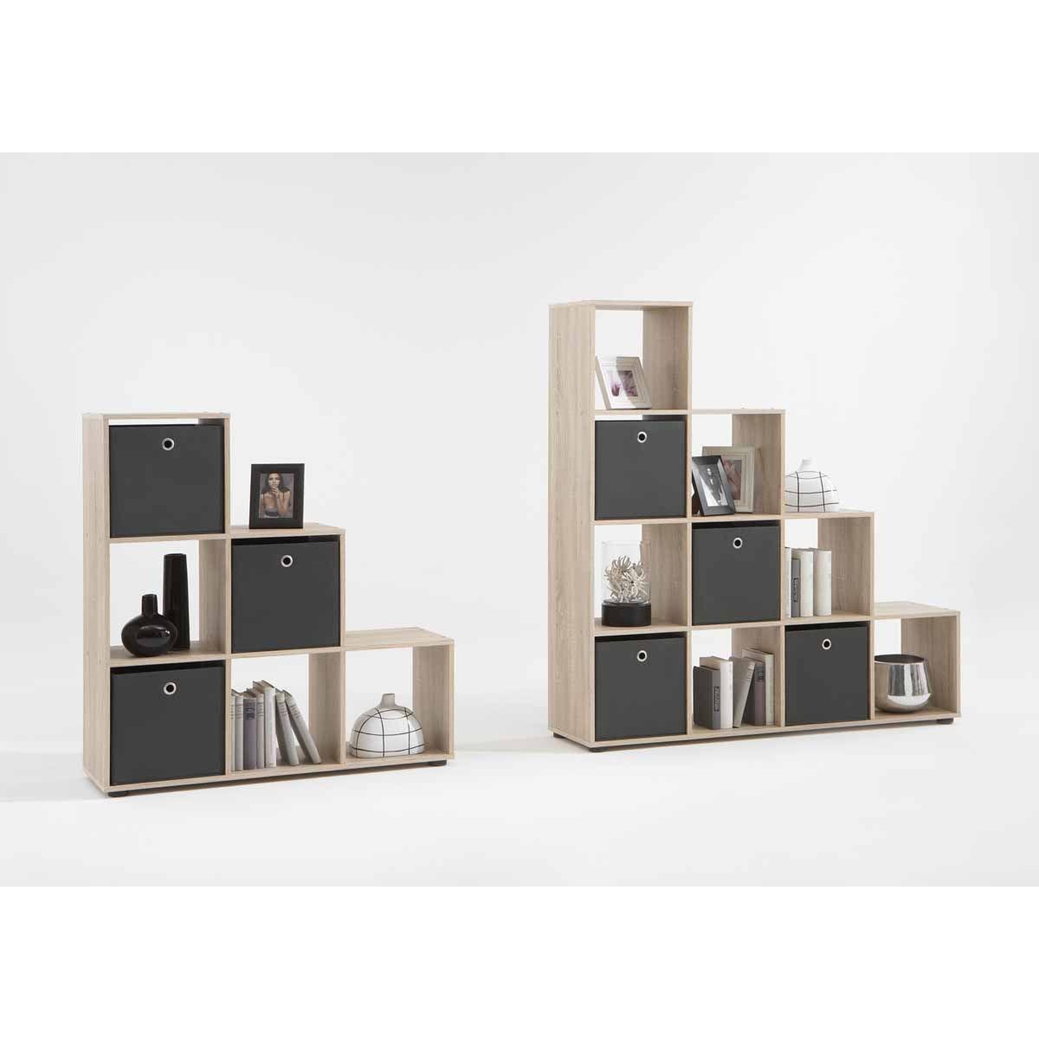 Voir la diapositive 3 : Paris Prix Étagère 6 cases design  gaman  108cm chêne