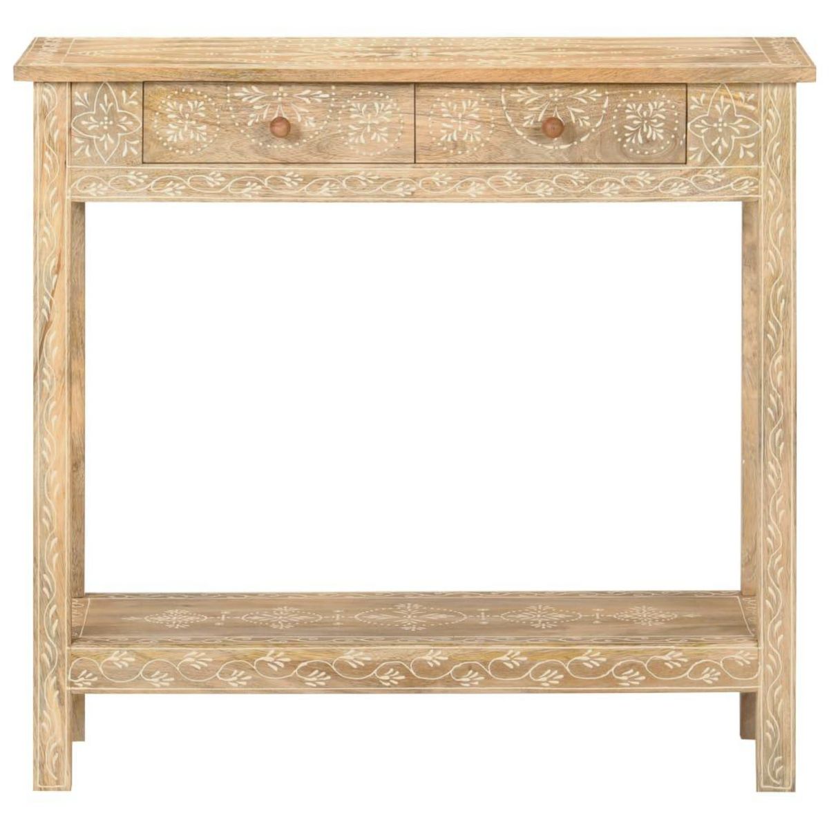 VIDAXL Table console 80x35x74 cm Bois de manguier massif