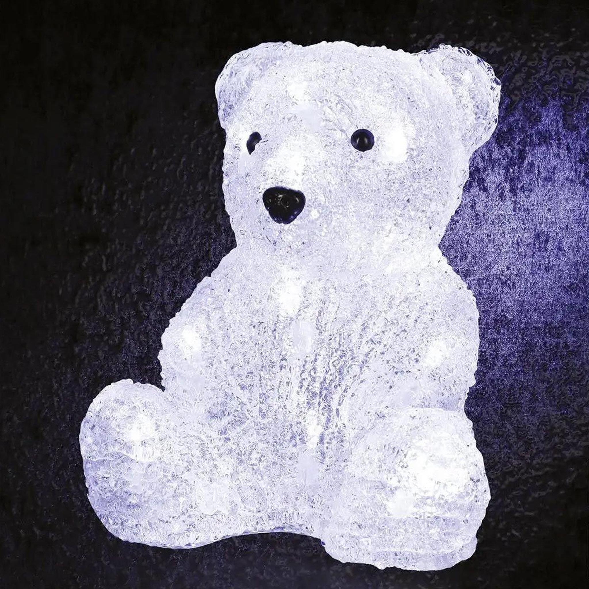 FEERIC LIGHT & CHRISTMAS Décoration lumineuse led  ours  20cm blanc