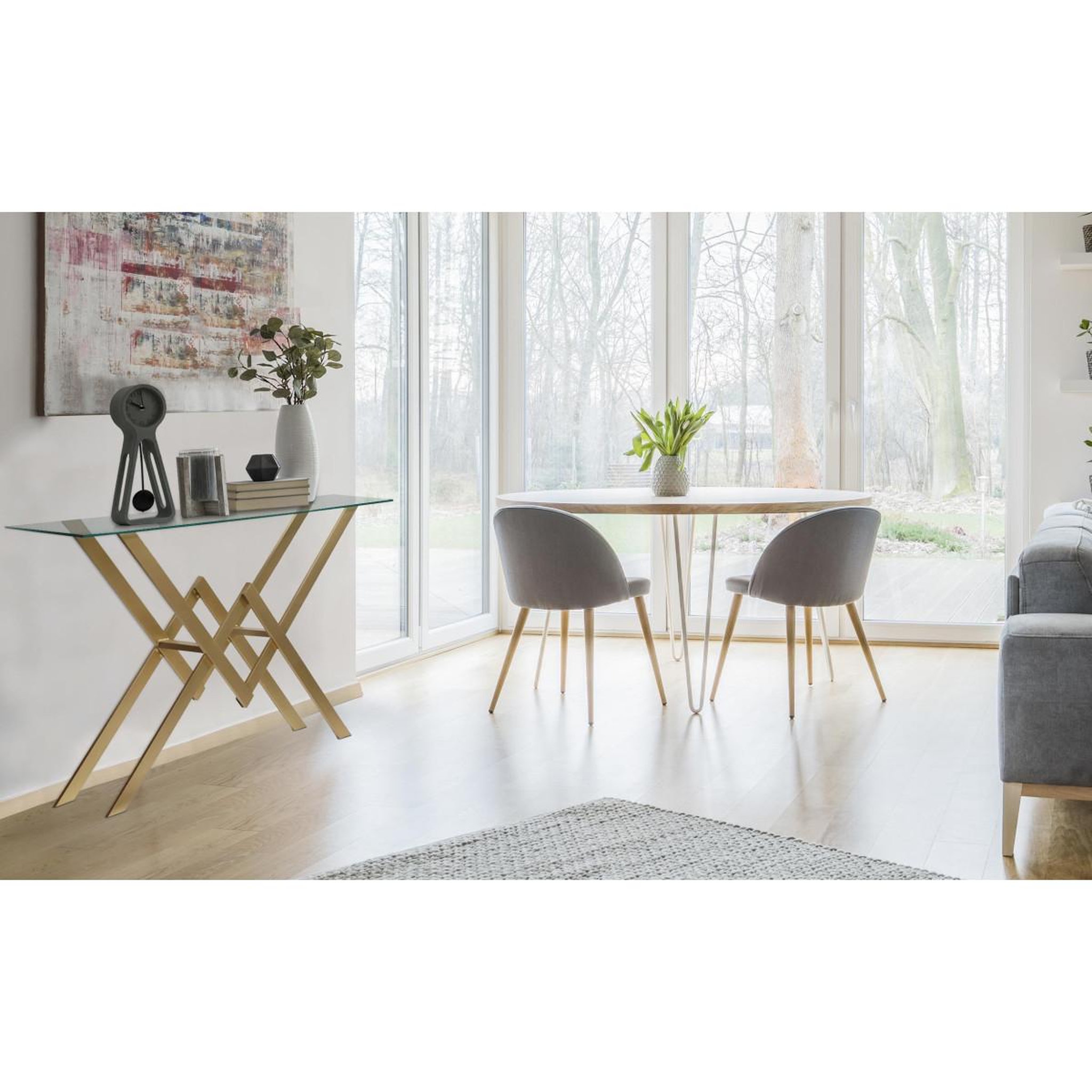 Voir la diapositive 2 : Paris Prix Console design en verre  pixoma  106cm or