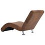 Voir la diapositive 5 : VIDAXL Chaise longue avec oreiller marron Similicuir daim
