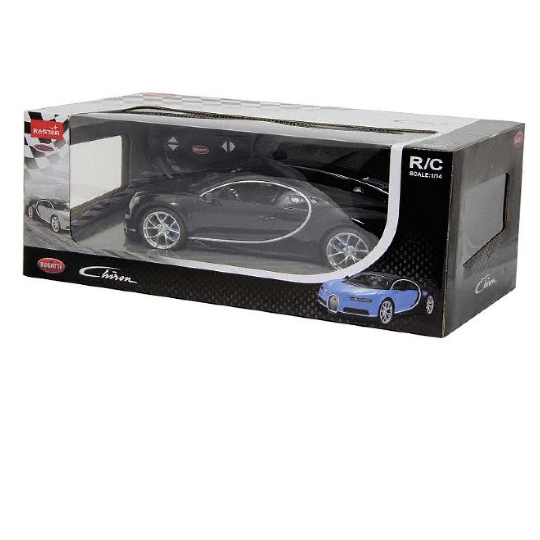 Voir la diapositive 2 : Jamara Voiture télécommandée bugatti chiron 1:14 noir 2,4ghz