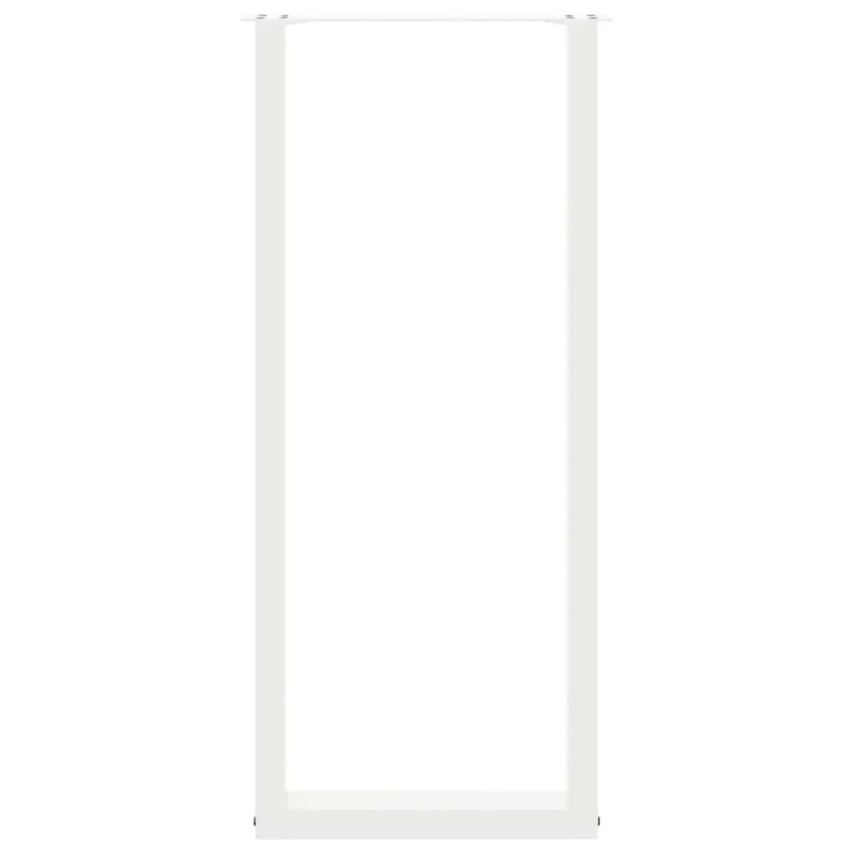 VIDAXL Pieds de table basse forme de U 2pcs blanc 50x(110-111)cm acier