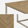 Voir la diapositive 3 : SWEEEK Table basse. Budapest. décor chevrons. structure métal. L 80 x l 80 x H 40cm