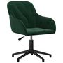 Voir la diapositive 2 : VIDAXL Chaise pivotante de bureau Vert fonce Velours
