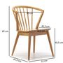 Voir la diapositive 6 : VS VENTA-STOCK Pack 2 chaises Mura, Couleur Chêne, Bois Massif, 55 cm x 58,5 cm x 84 cm