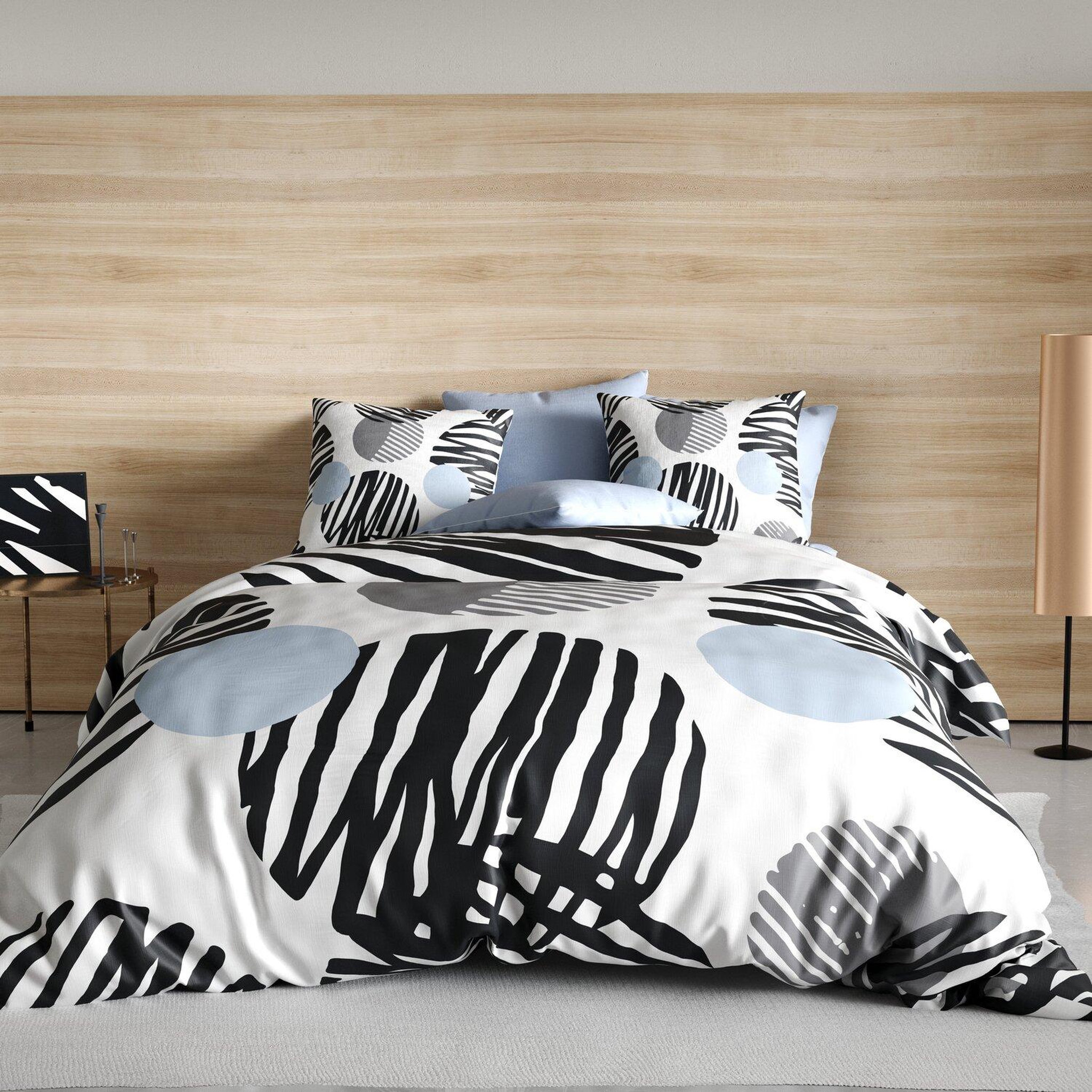 Voir la diapositive 3 : Les Ateliers du Linge Parure housse de couette 100%polyester 60gsm, cerclus