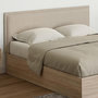 Voir la diapositive 2 : ID MARKET Tête de lit suspendue ALHYA 160 cm en tissu beige lin