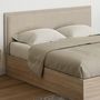 Voir la diapositive 2 : ID MARKET Tête de lit suspendue ALHYA 160 cm en tissu beige lin