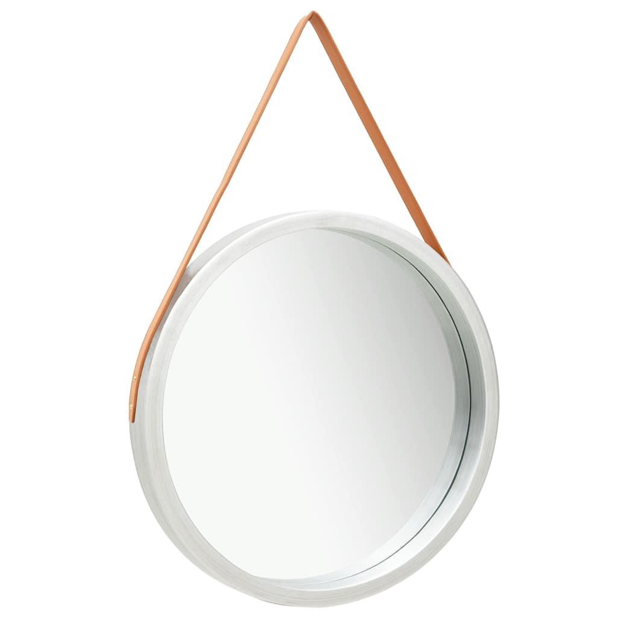 Voir la diapositive 2 : VIDAXL Miroir mural avec sangle 60 cm argente