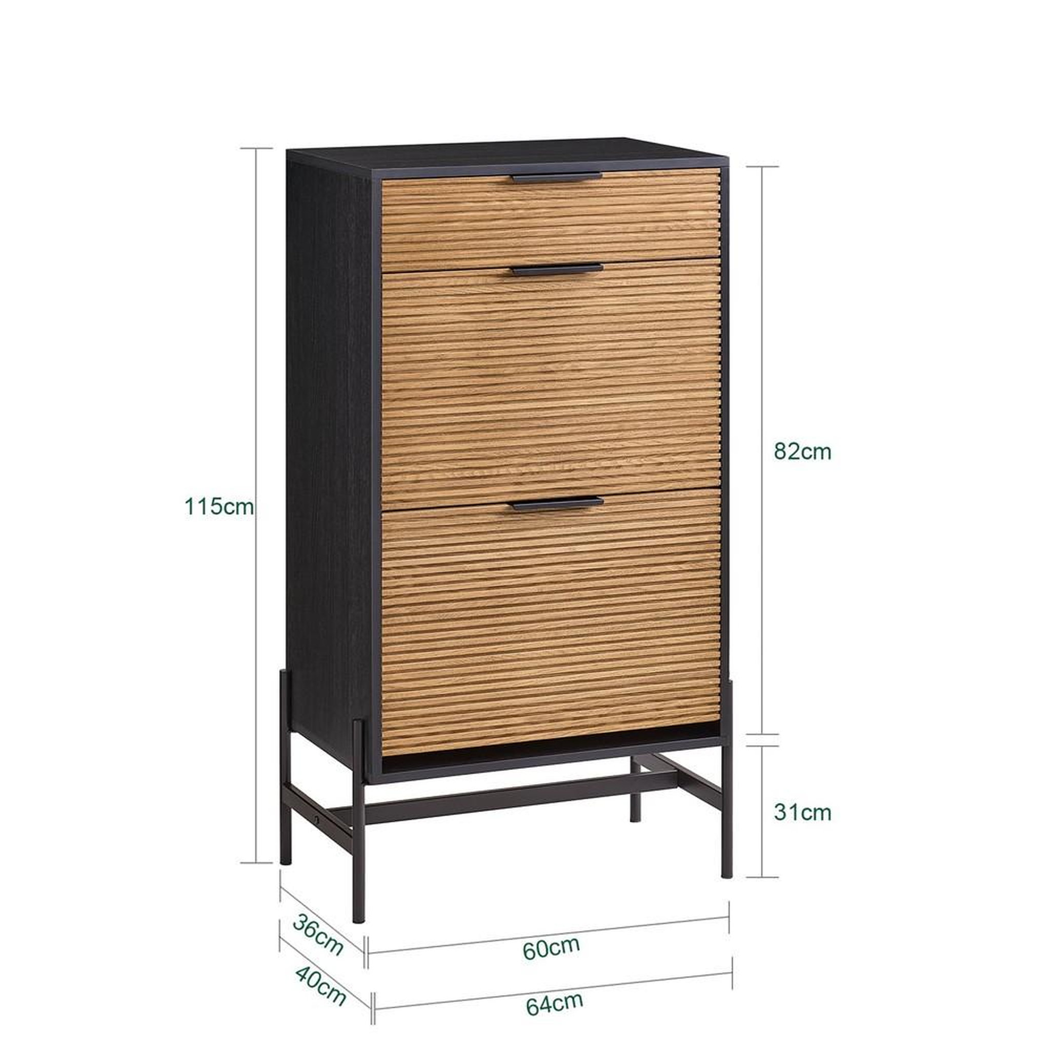 Voir la diapositive 3 : SOBUY SoBuy - Banc de rangement à chaussures avec 2 tiroirs - Chêne Clair - 64x40x115cm - HFSR03-SCH