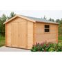 Voir la diapositive 1 : Abri jardin bois CALI / 8.91m² / abri bûches Offert