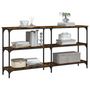 Voir la diapositive 3 : VIDAXL Table console chêne fumé 150x29x75 cm bois d ingénierie
