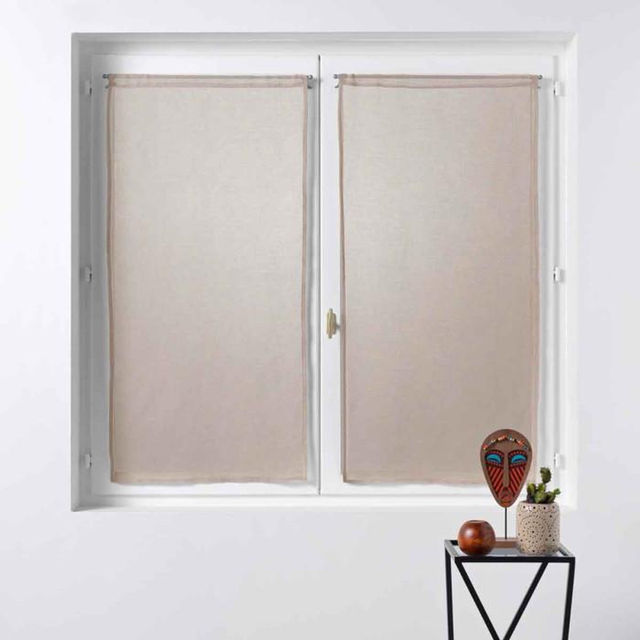 Voir la diapositive 3 : Paris Prix Paire de Voilages  Sandra  60x160cm Lin