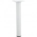 CENTRALE BRICO Pied table basse cylindrique HETTICH fixe acier époxy blanc