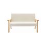 Voir la diapositive 4 : SWEEEK Banquette canapé enfant en bois et tissu bouclette. Isak. L 84 x P 43.5 x H 50cm
