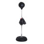 Voir la diapositive 1 : HOMCOM Punching ball sur pied réglable en hauteur 126-144 cm avec gants, pompe et base de lestage noir