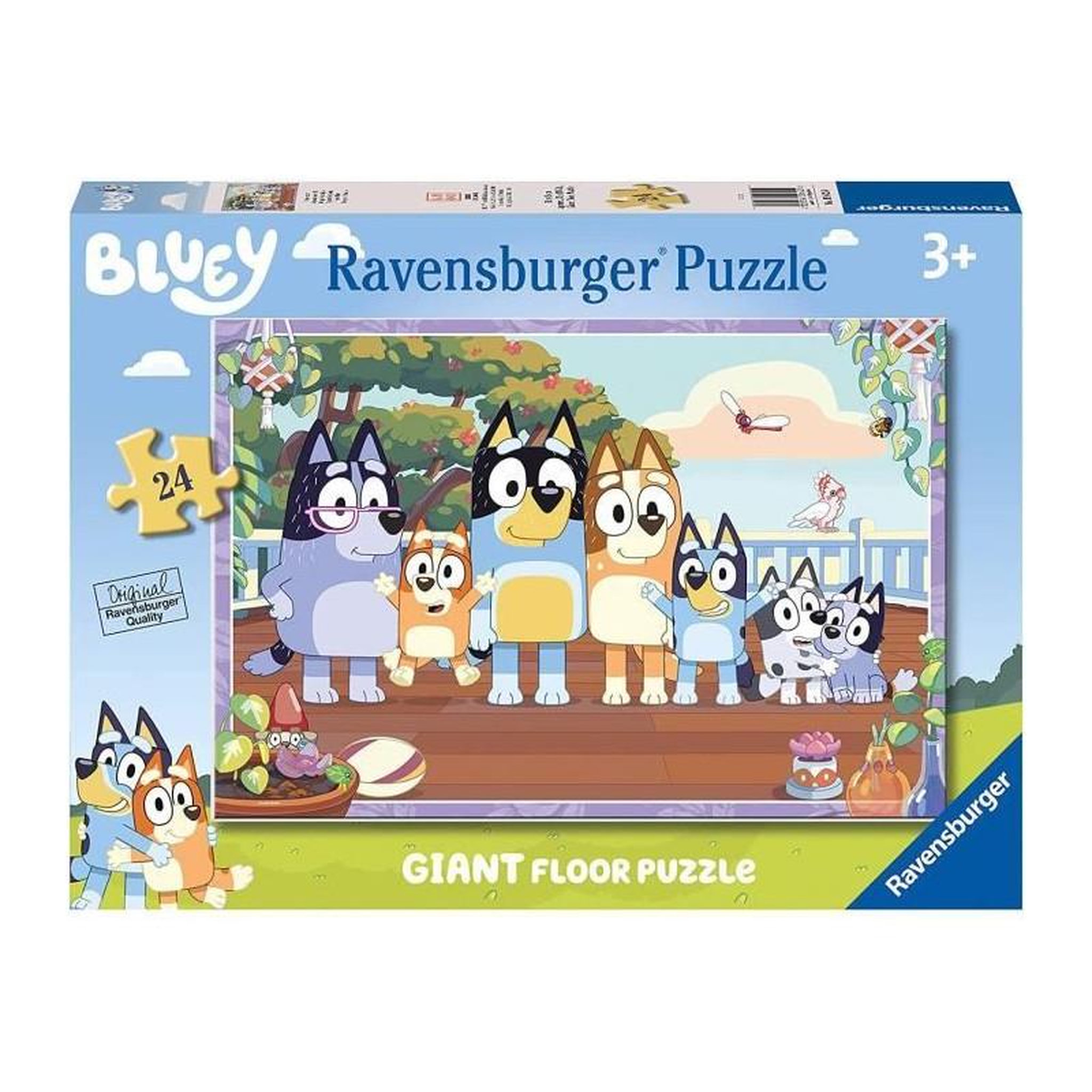 RAVENSBURGER Puzzle éducatif enfant Giant Bluey 24 pièces univers dessin animé – dès 3 ans – Ravensburger
