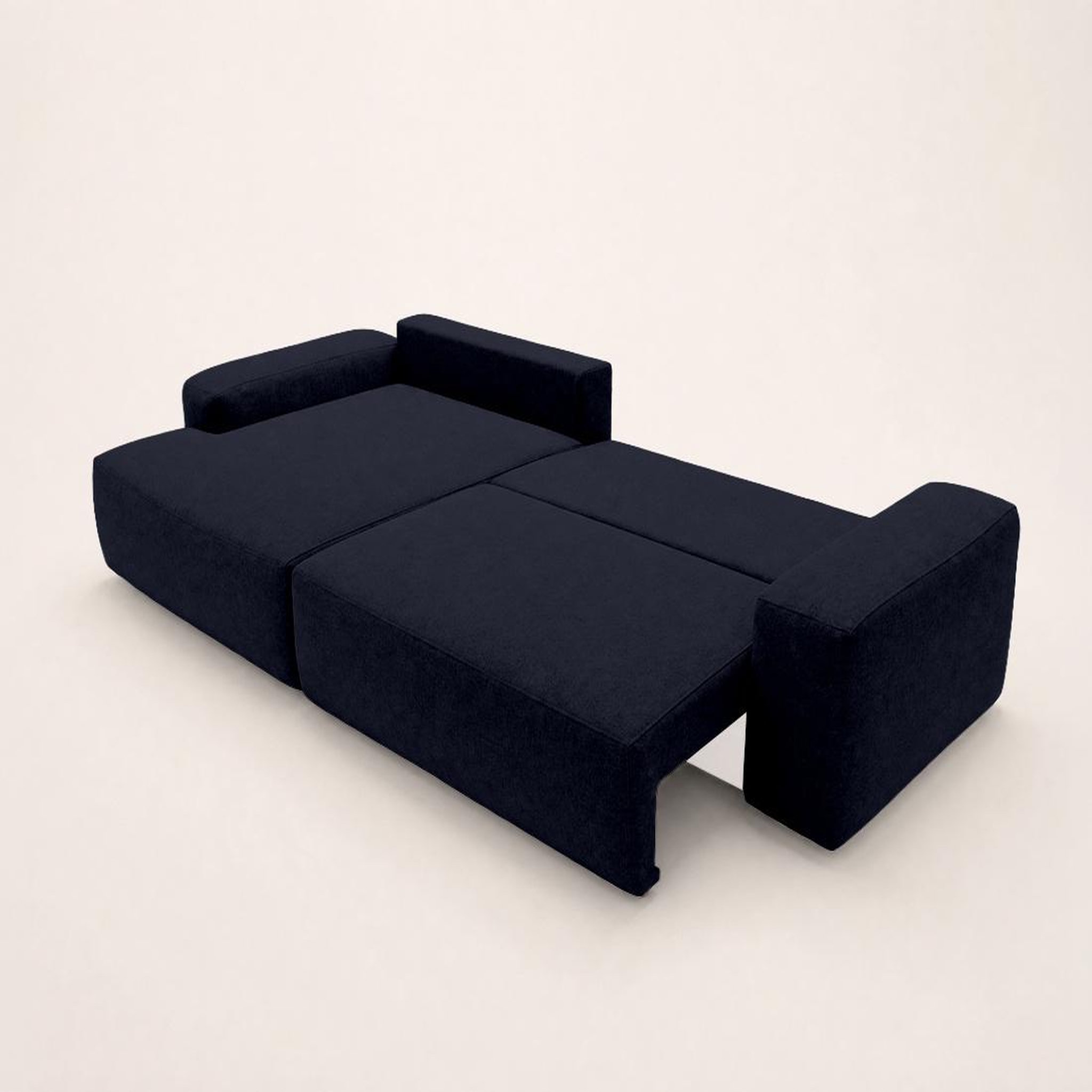 Voir la diapositive 4 : BEST MOBILIER Tama - canapé d'angle gauche 4 places convertible avec coffre en tissu