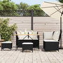 Voir la diapositive 3 : VIDAXL Salon de jardin 5 pcs avec coussins noir resine tressee
